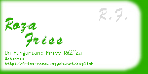 roza friss business card